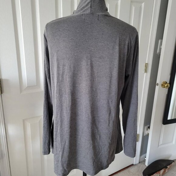 Seta T Women's Draped Front Open Cardigan Casual Long Sleeve Lightweight Size M - Picture 5 of 5